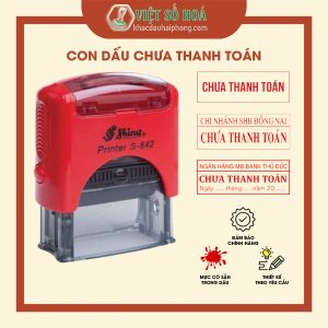 Khắc dấu chưa thanh toán