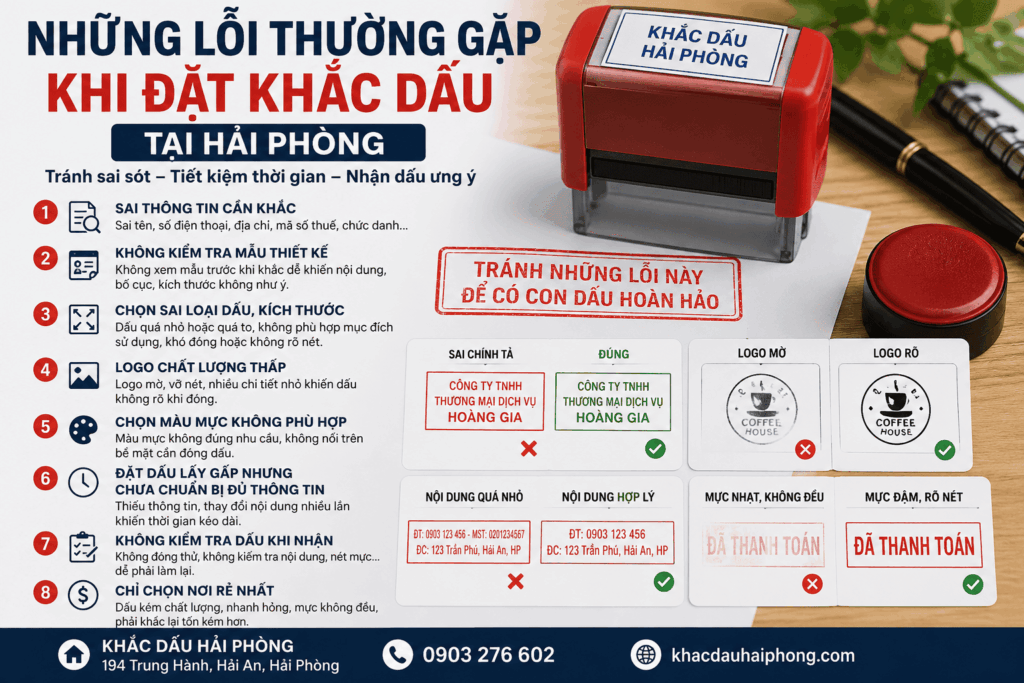 Những Lỗi Thường Gặp Khi Đặt Khắc Dấu Tại Hải Phòng