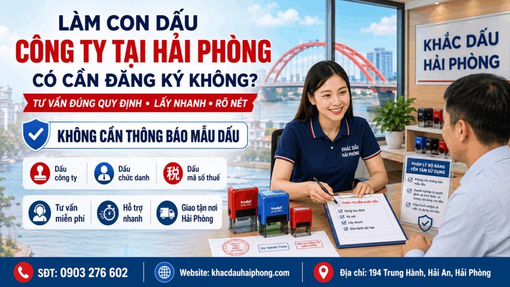 Làm Con Dấu Công Ty Tại Hải Phòng Có Cần Đăng Ký Không?